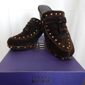 Stuart Weitzman Brown Suede Mule Size 7M